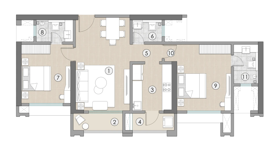 2 BHK apartments with modern amenities in Thane, Mumbai